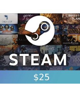 Steam Wallet Card $25 TURKEY Activation Code Steam Key 